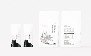 簡筆勾勒的貓咪logo咖啡產(chǎn)品包裝盒設(shè)計-櫻美包裝