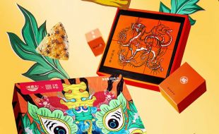 國潮美學(xué)設(shè)計(jì)的螺霸王的聯(lián)名款端午粽子禮盒-櫻美包裝