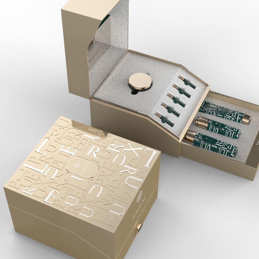 金色奢華化妝品包裝盒