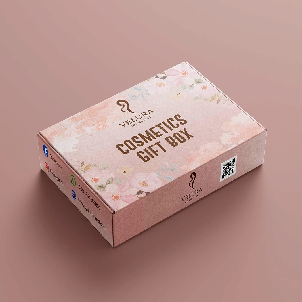 粉色化妝品包裝盒
